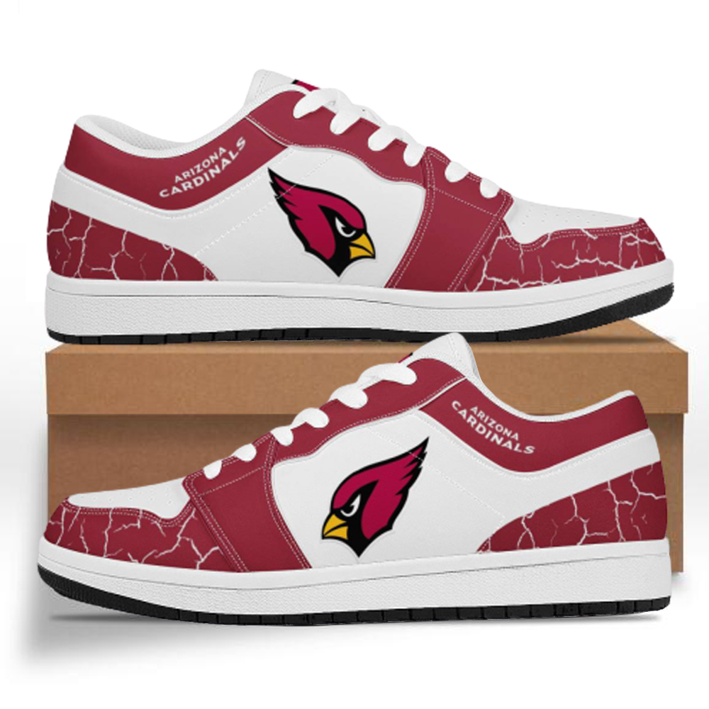Women's Arizona Cardinals Low Top Leather AJ1 Sneakers 001
